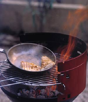 Zeewolf geflambeerd met ouzo